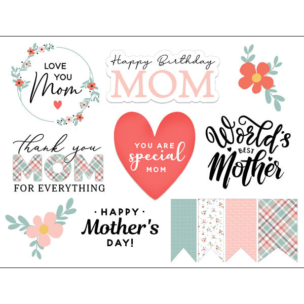 Scrapbook Customs, Mom Embellishments