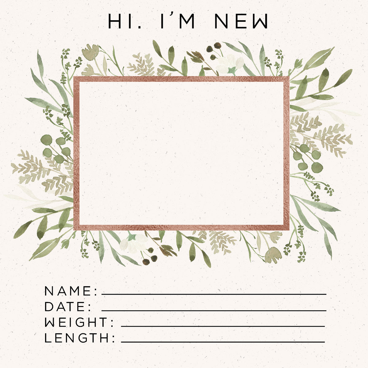 Scrapbook Customs, Baby Watercolour Milestones- Hi! I'm New..
