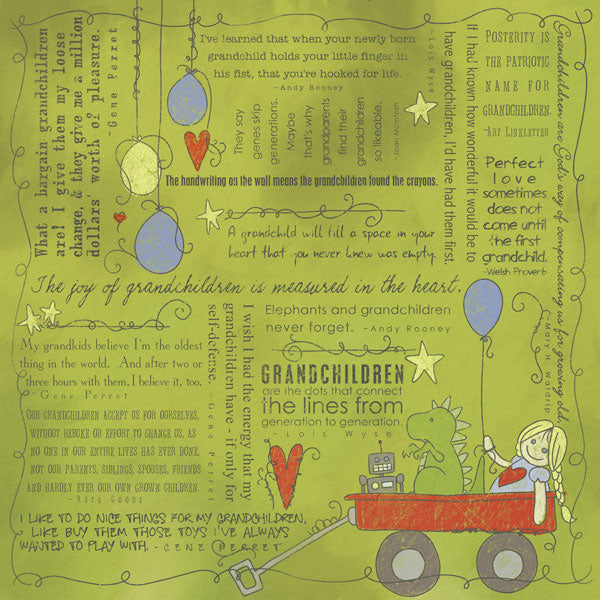 Scrapbook Customs, Grandparents Quotes Single Sided Paper