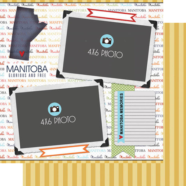 Scrapbook Customs, Canada, Manitoba Quick Page Journal Paper
