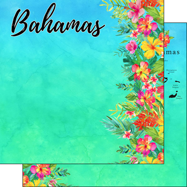 Scrapbook Customs, Bahamas Getaway Paper