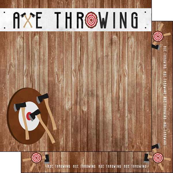 Scrapbook Customs, Axe Throwing Watercolor