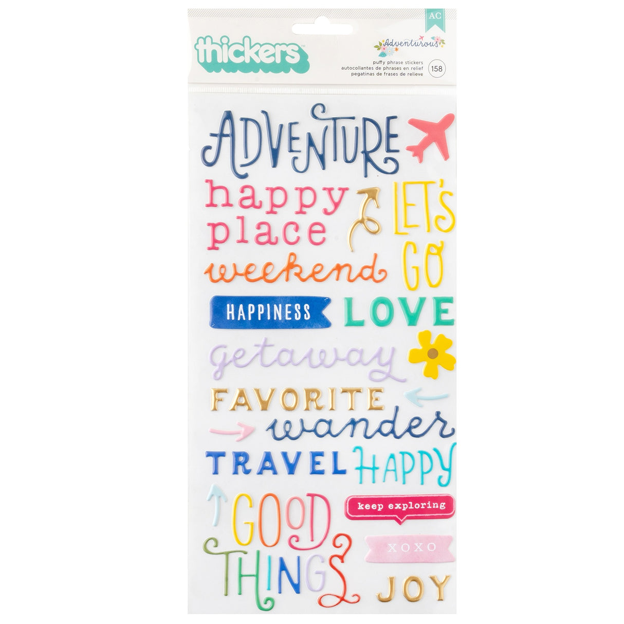 American Crafts, Paige Evans, Thickers Phrases - Adventurous
