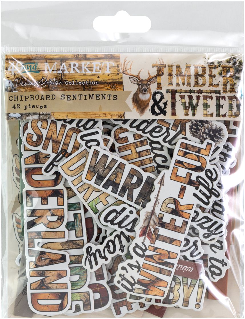 49 and Market, Timber & Tweed, Chipboard Sentiments