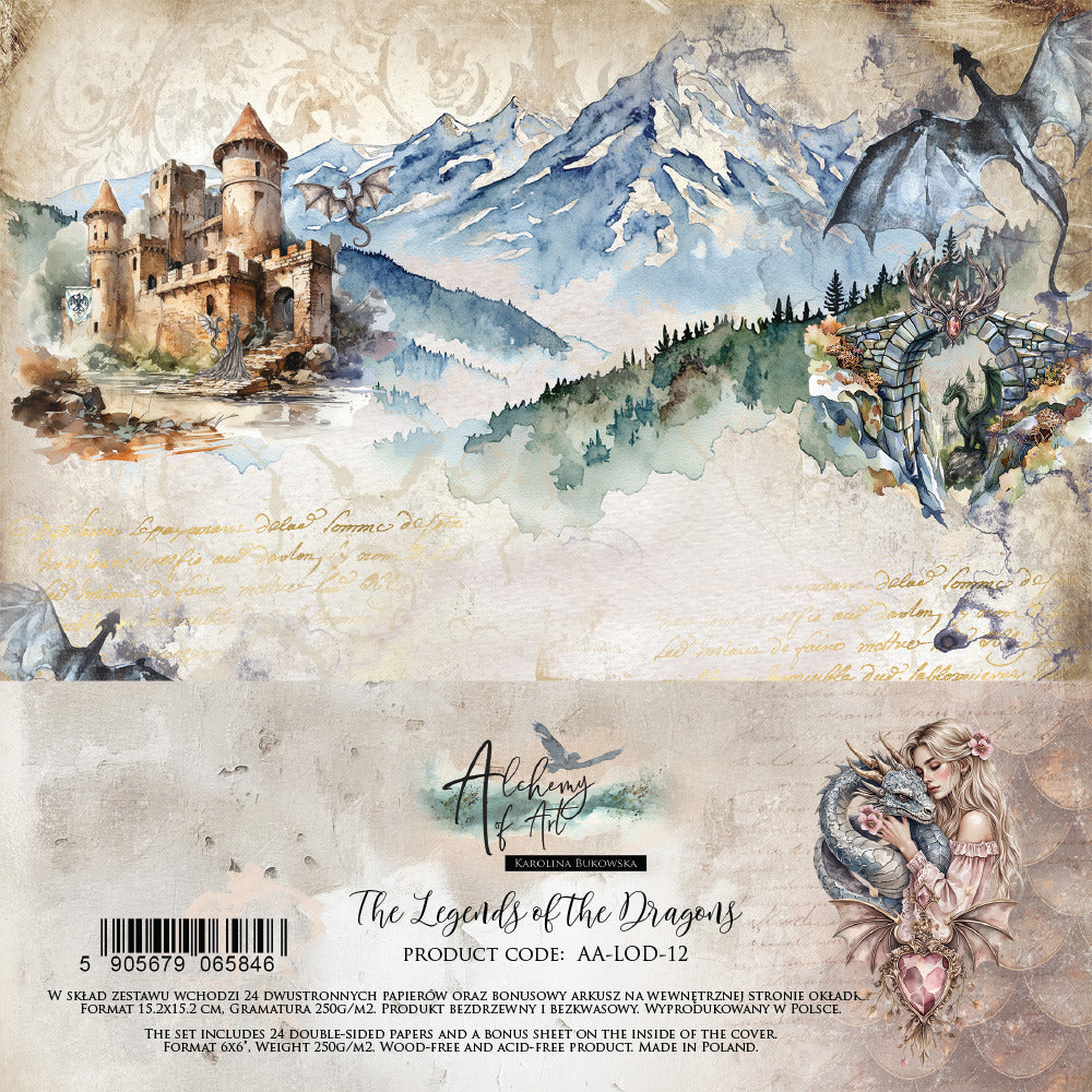 Alchemy of Art, 6x6 Paper Collection, The Legends of Dragons