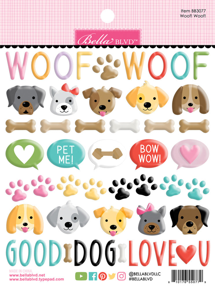 Bella Blvd, Puffy Stickers, Woof! Woof!