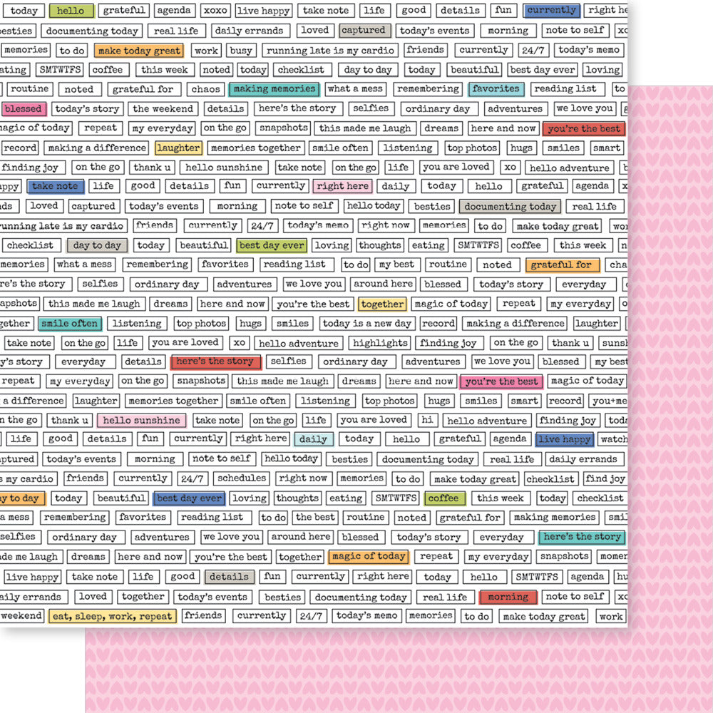 Bella Blvd, 12X12 Patterned Paper, Documented - Snippets