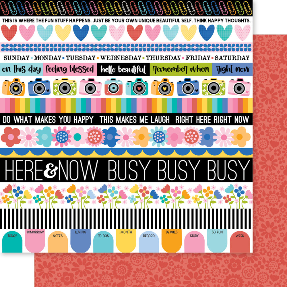 Bella Blvd, 12X12 Patterned Paper, Documented - Documented Borders