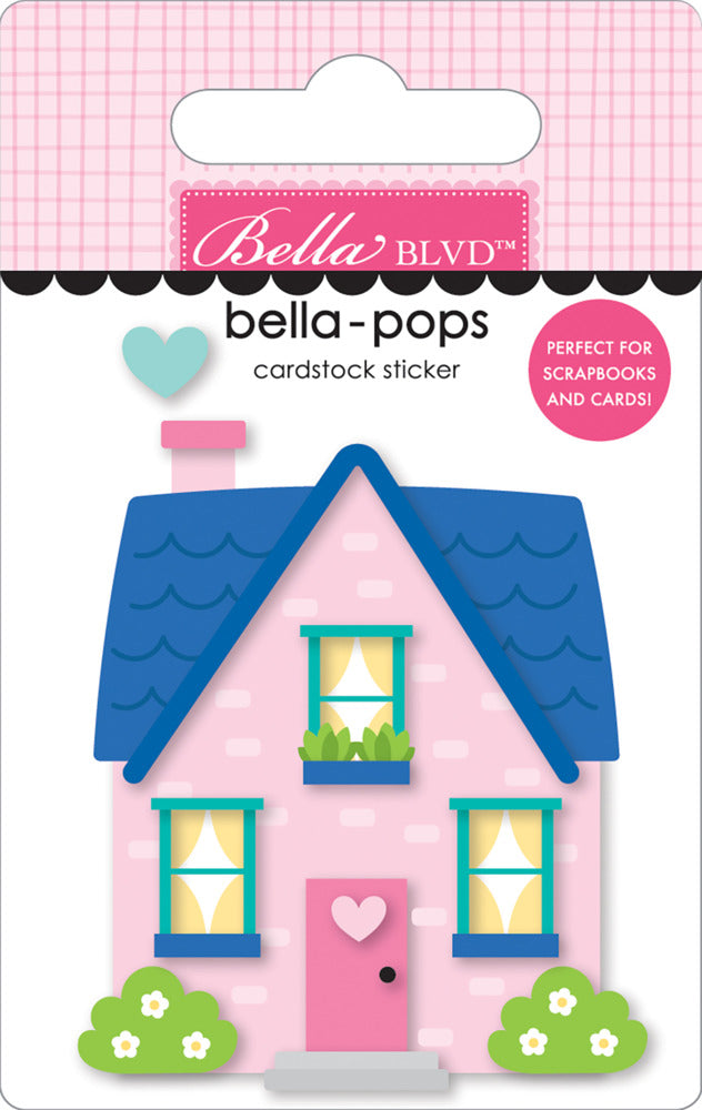 Bella-pops 3D Cardstock Sticker, Built On Love