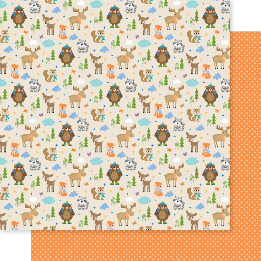 Bella Blvd, 12X12 Patterned Paper, Adventure Awaits - Forest Friends