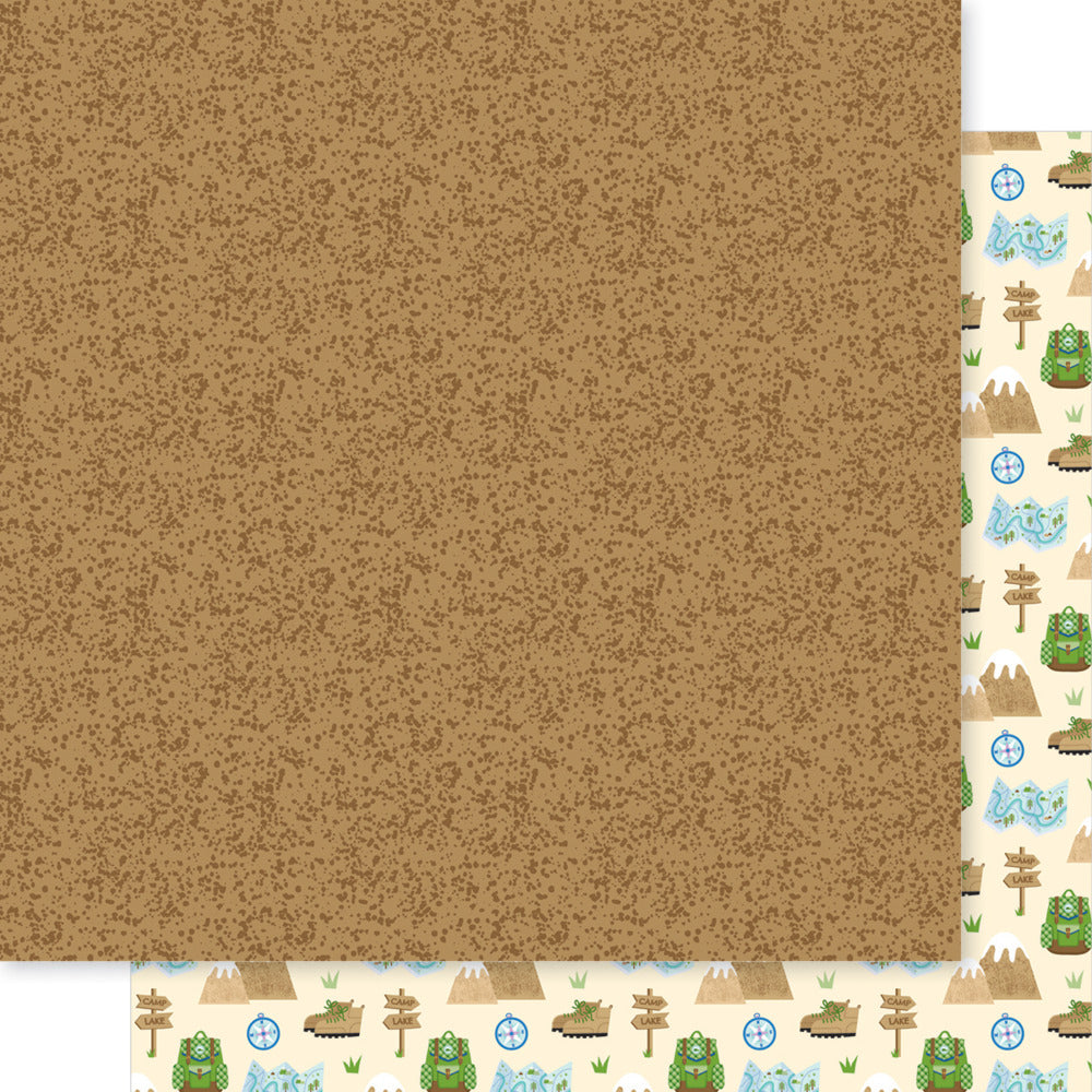 Bella Blvd, 12X12 Patterned Paper, Adventure Awaits - Muddy Trail