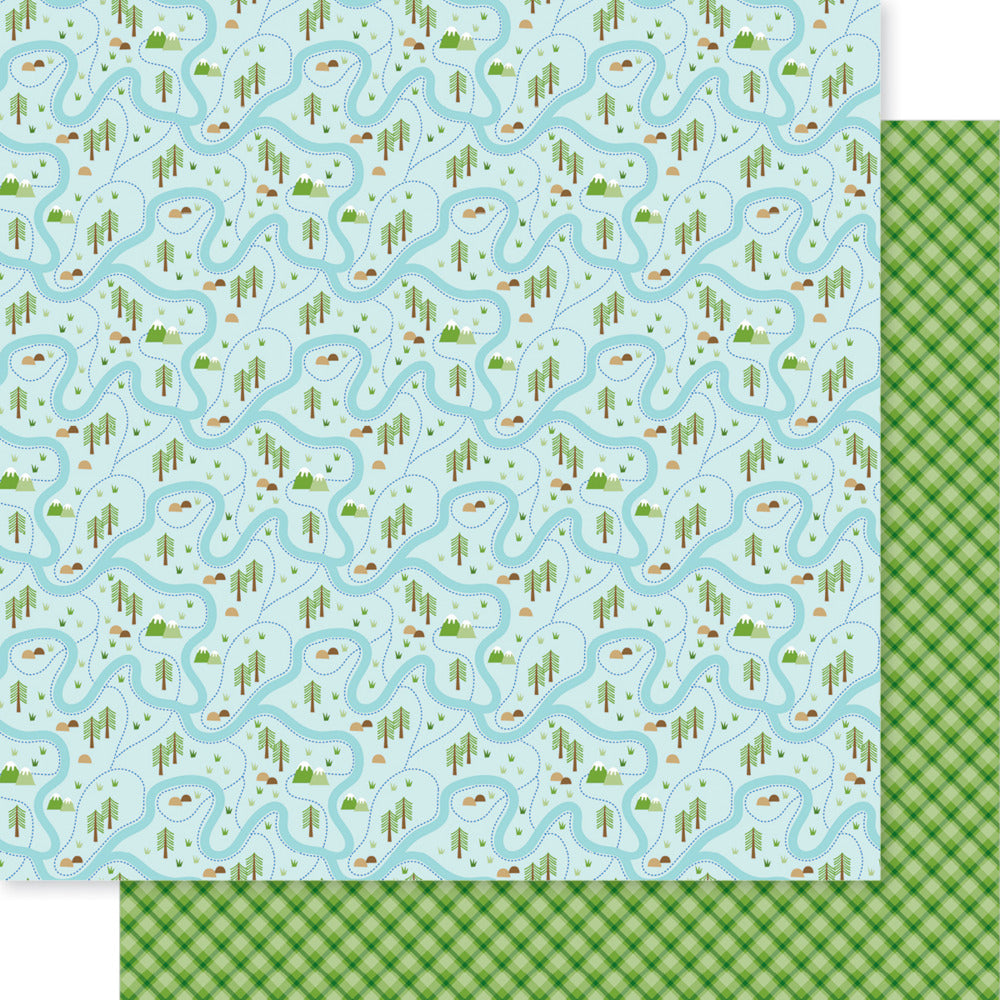 Bella Blvd, 12X12 Patterned Paper, Adventure Awaits - River Valley