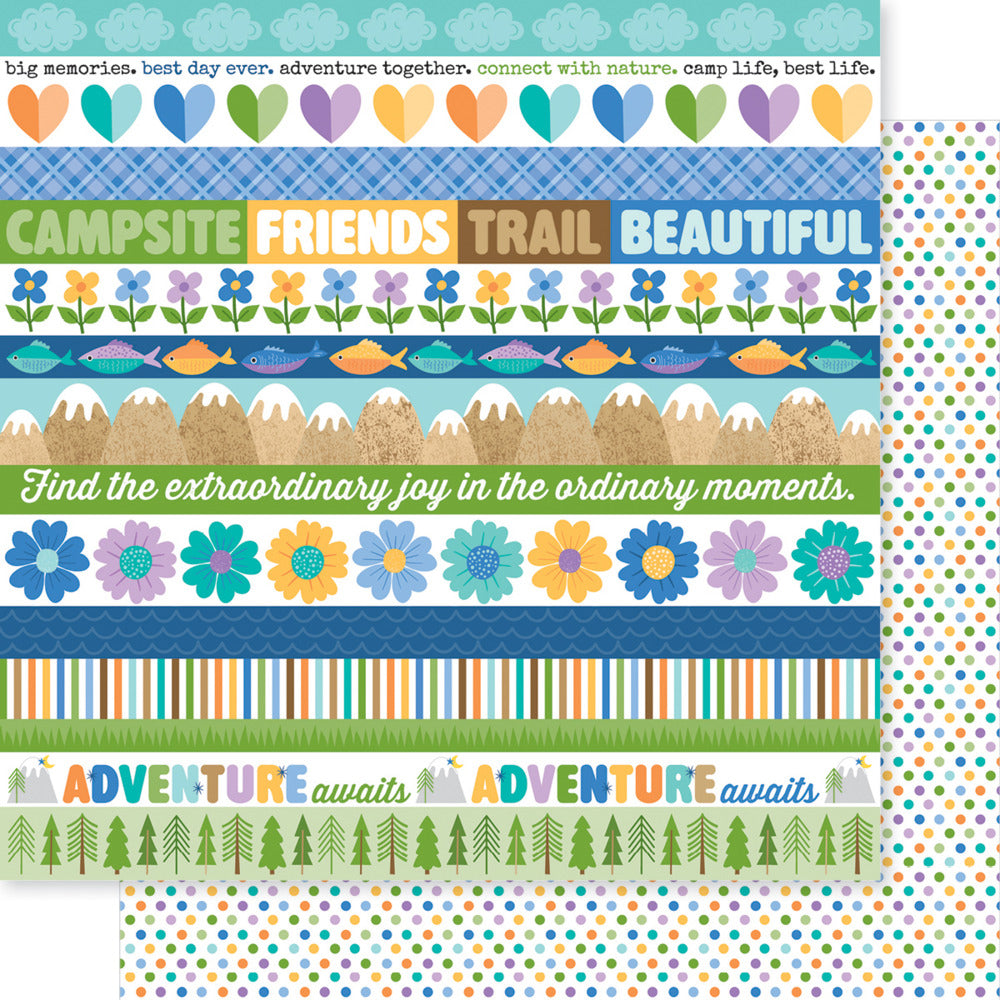 Bella Blvd, 12X12 Patterned Paper, Adventure Awaits - Borders