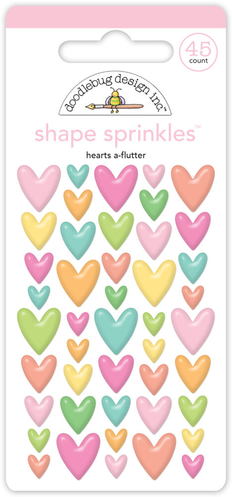 Doodlebug, Shape Sprinkles, Hearts A-Flutter