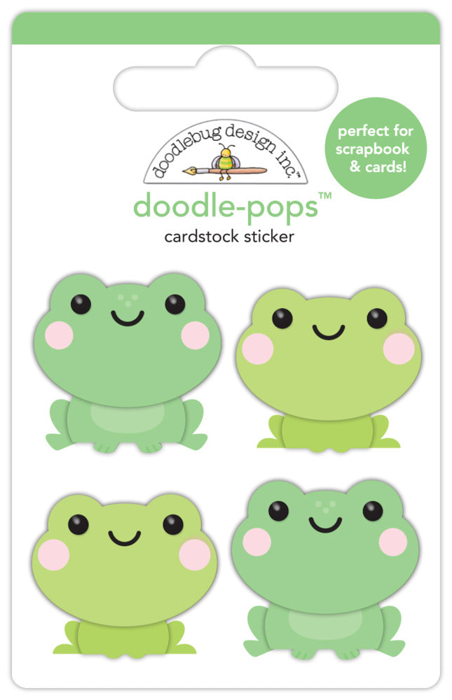 Doodle-pops 3D Cardstock Sticker, Hoppy To See You