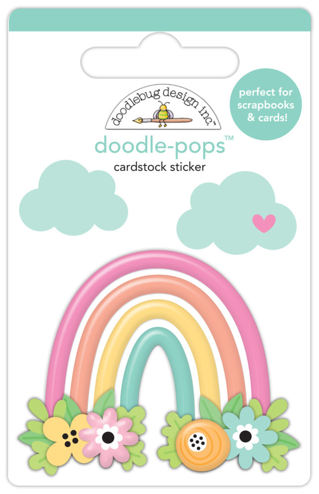 Doodle-pops 3D Cardstock Sticker, Rainbow Garden