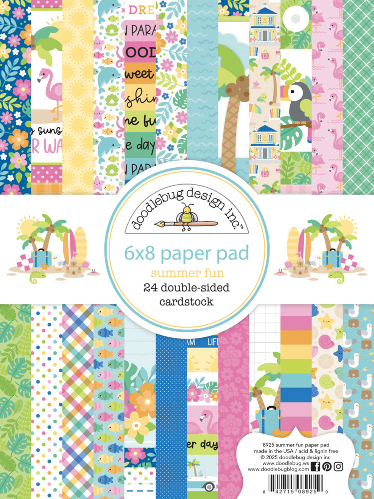 Doodlebug, Summer Fun, 6x8 Paper Pad
