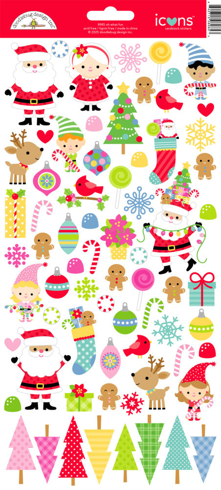 Doodlebug Design, Icons Stickers, Oh What Fun