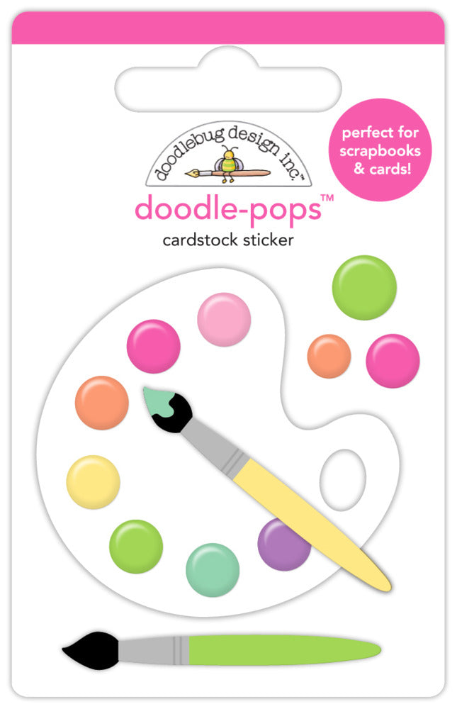 Doodlebug, Doodle-pops 3D Cardstock Sticker, Color Me Happy