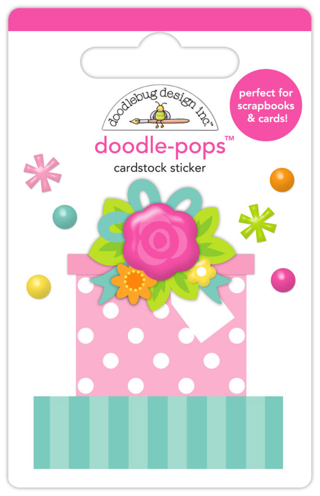 Doodlebug, Doodle-pops Cardstock Sticker, Wrapped In Ribbons Pre-order
