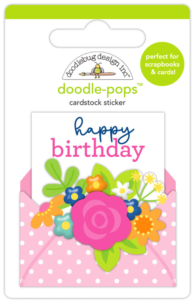 Doodlebug, Doodle-pops Cardstock Sticker, Birthday Greetings Pre-order