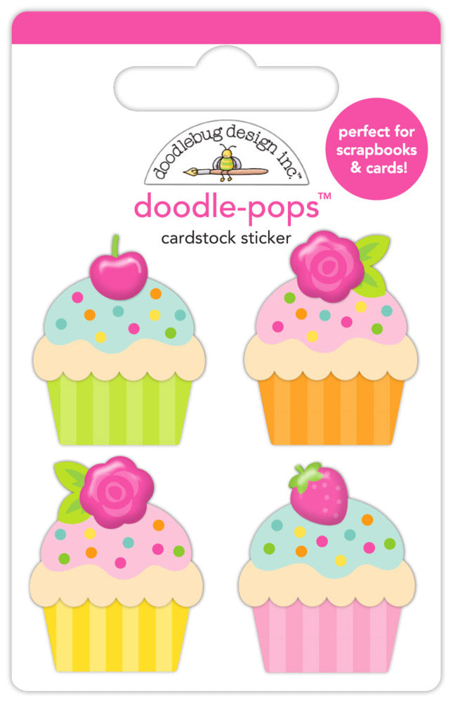 Doodlebug, Doodle-pops Cardstock Sticker, Cute Cakes Pre-order