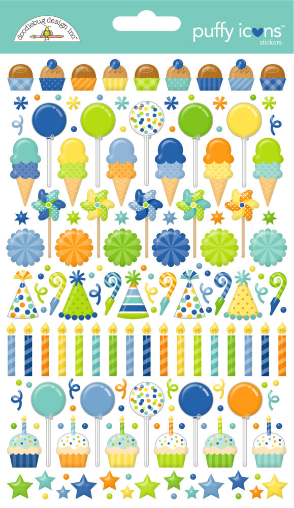 Doodlebug, Puffy Icons Stickers, Balloons & Banners