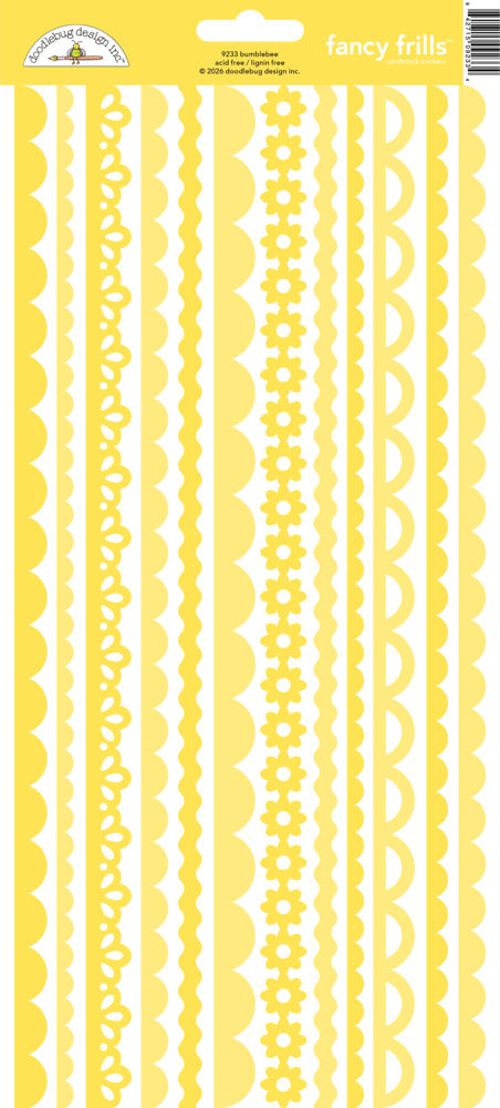 Doodlebug, Fancy Frills Stickers, Bumblebee Pre-order