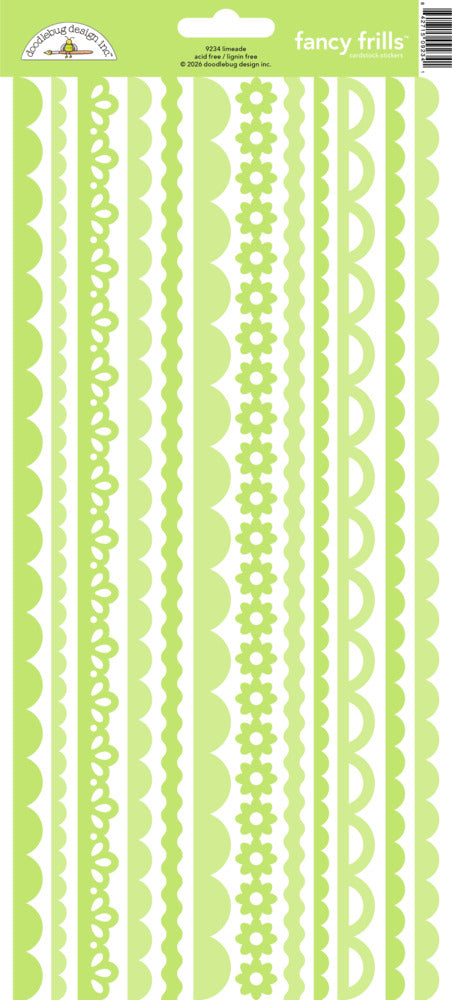 Doodlebug, Stickers, Fancy Frills Stickers, Limeade
