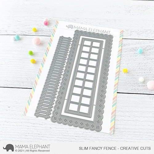 Mama Elephant, Slim Fancy Fence Die Cut