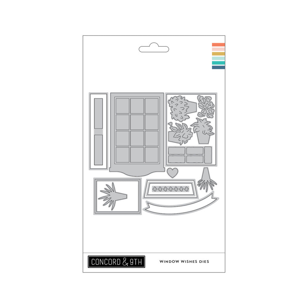 Concord & 9th , Clear Stamp & Die, Window Wishes