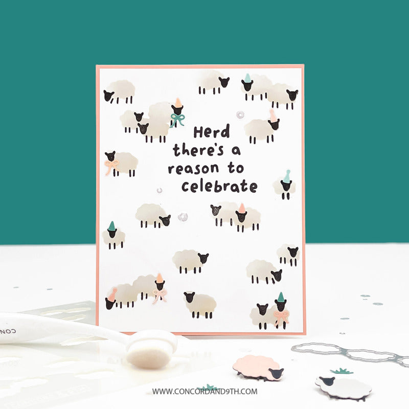 Concord & 9th, Kristina Werner, Clear Stamp, Die & Stencil, Happy Herd