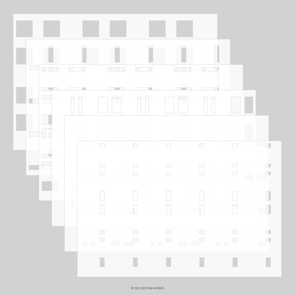 Concord & 9th, Stencil Pack, Plaid Perfection (6pc) Pre-order