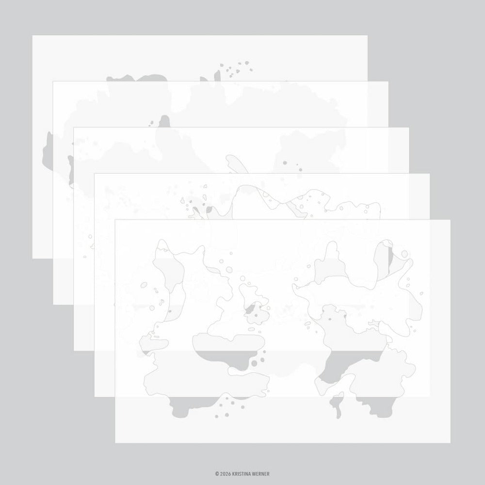 Concord & 9th, Stencil Pack, Splash (4pc) Pre-order