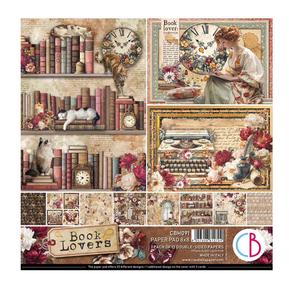 Ciao Bella, Book Lovers 8x8 Paper Pad