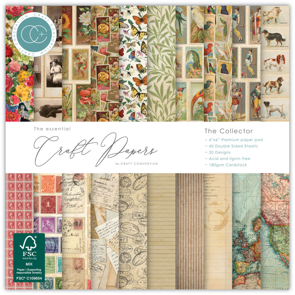 Craft Consortium, 6x6 Premium Paper Pad, The Collector