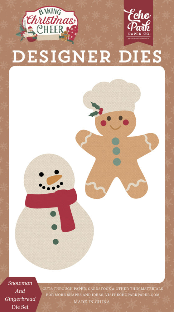 Echo Park, Die, Baking Christmas Cheer - Snowman And Gingerbread