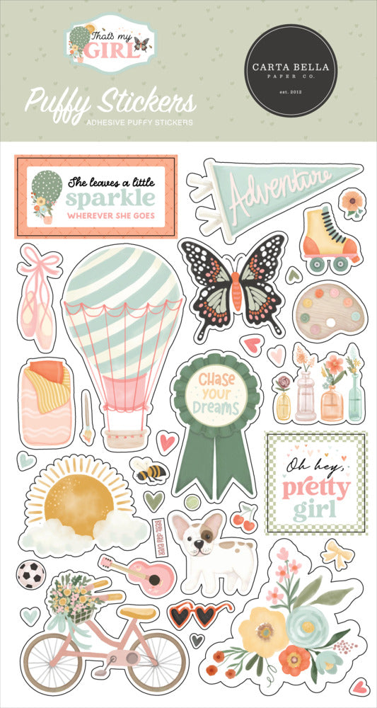 Carta Bella, That's My Girl, Puffy Stickers