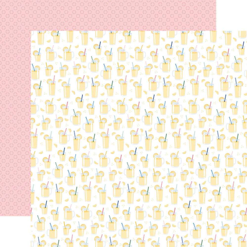 Echo Park, Carta Bella, 12X12 Patterned Paper, Lemonade - Sweet Lemonade