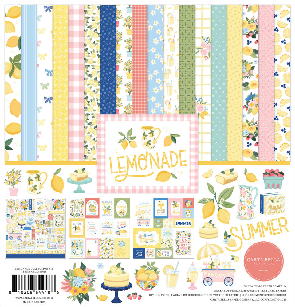 Echo Park, Carta Bella, 12X12 Collection Kit, Lemonade