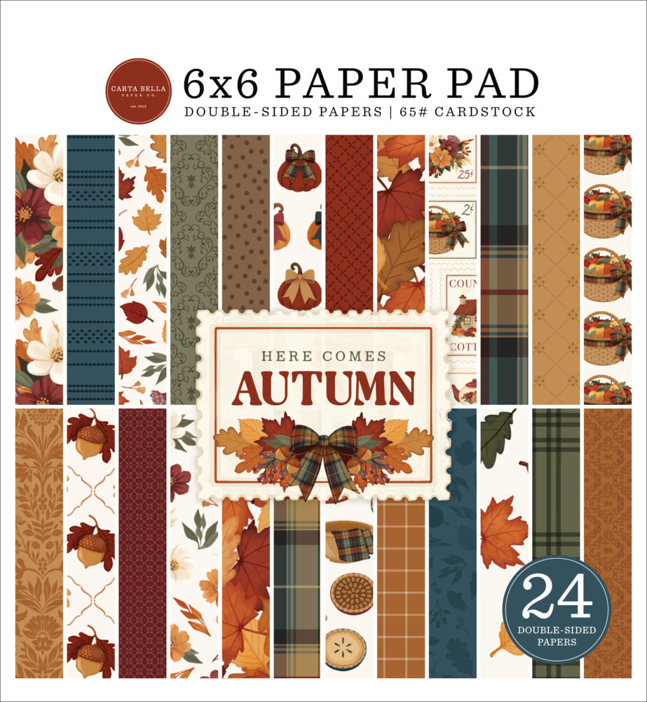 Echo Park, 6X6 Paper Pad, Here Comes Autumn