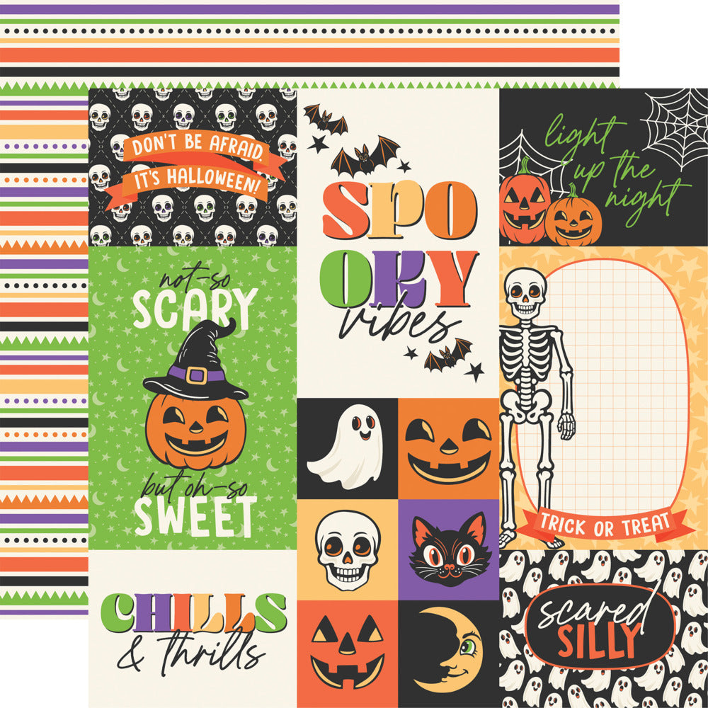 Echo Park, 12X12 Patterned Paper, Halloween Parade - Multi Journaling Cards
