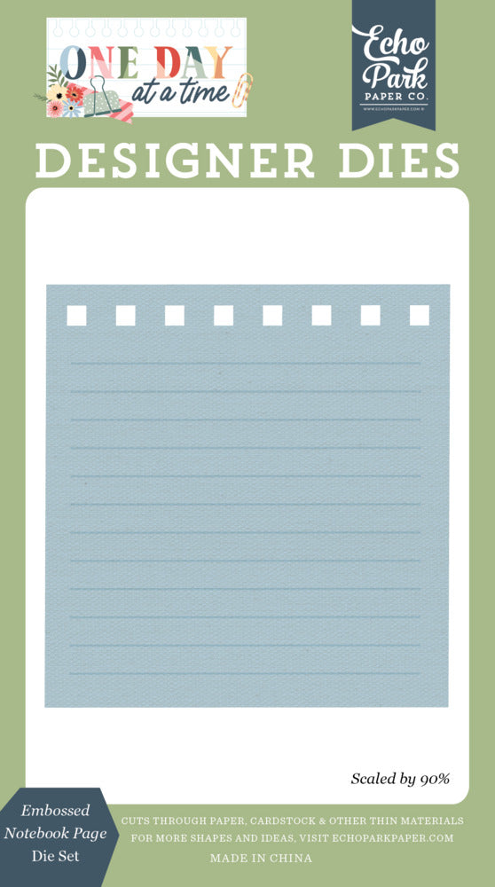 Echo Park, Die, One Day at a Time - Embossed Notebook Page