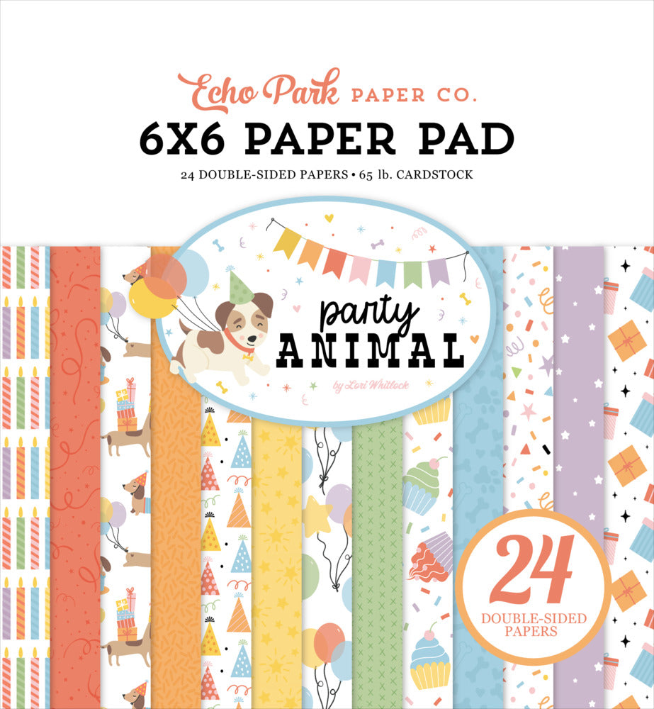 Echo Park, Party Animal, 6x6 Paper Pack