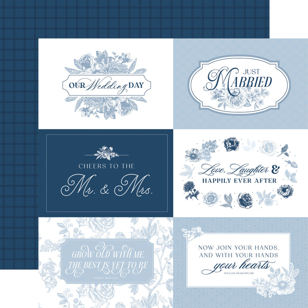 Echo Park, 12X12 Patterned Paper, Save the Date - 6x4 Journaling Cards