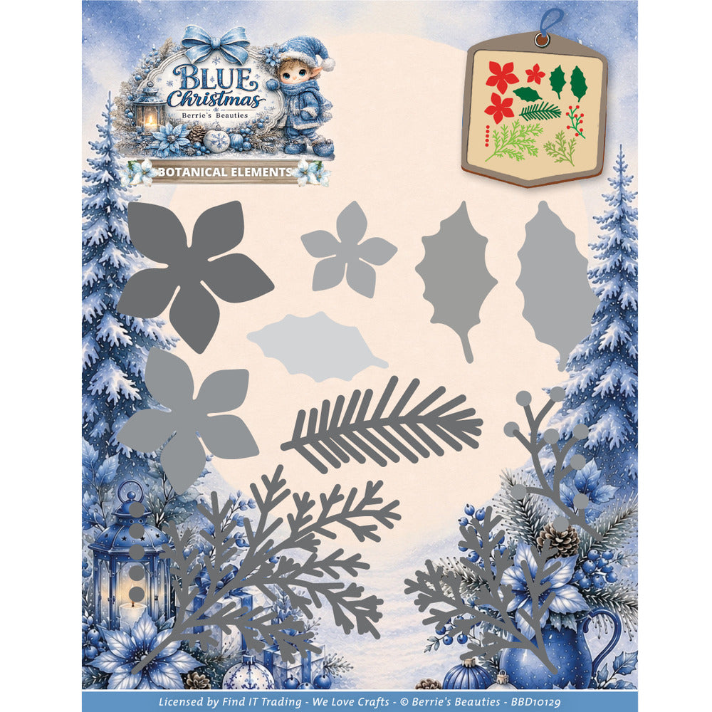 Berries Beauties, Die, Blue Christmas - Botanical Elements