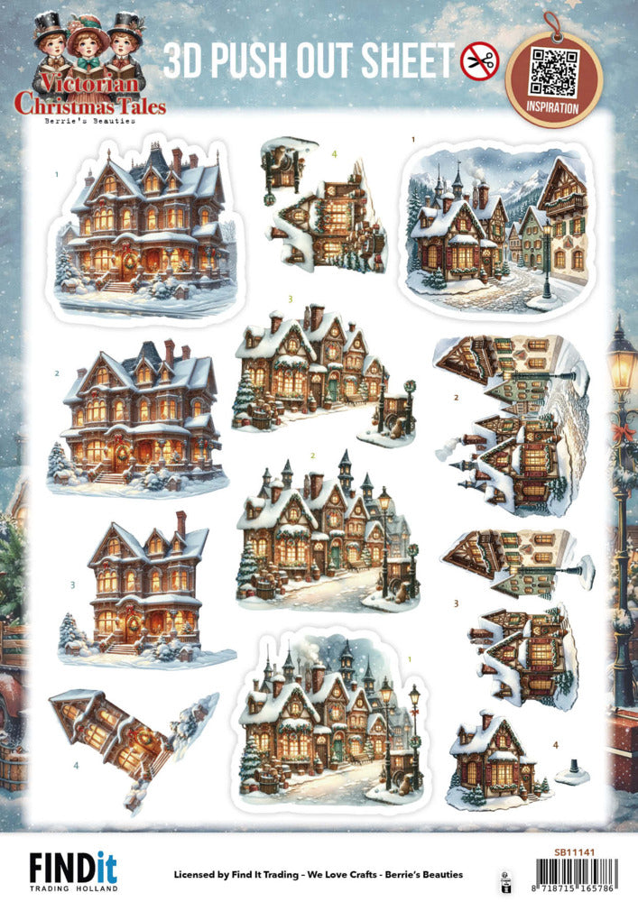 Find It, 3D Push Out Sheet, Victorian Christmas Tales - Home for Christmas Pre-order