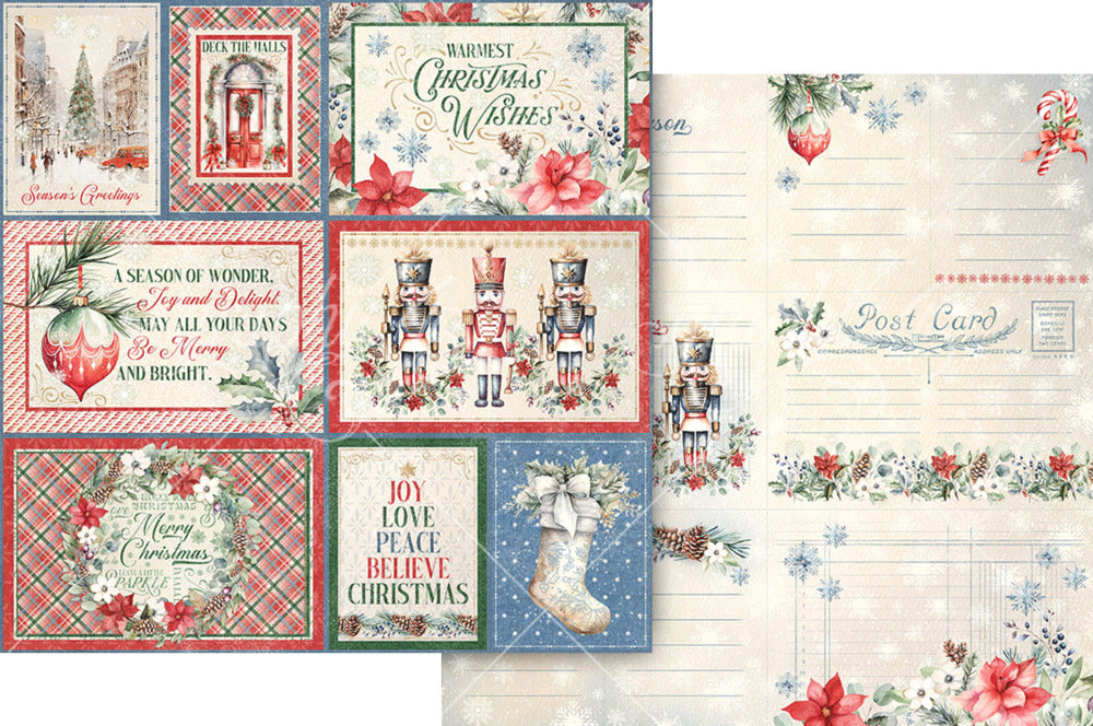 Graphic 45, 12X12 Patterned Paper, Deck the Halls - Joy and Delight
