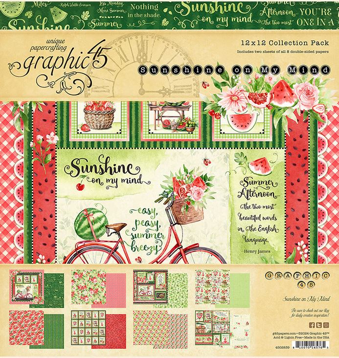 Graphic 45, Sunshine on my mind Paper Pack