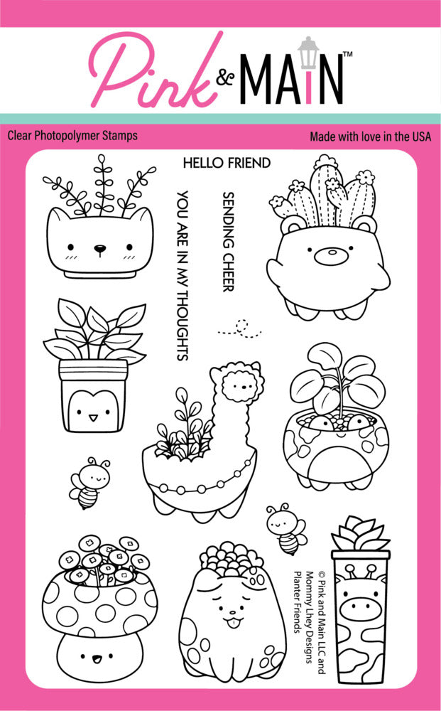 Pink & Main, Planter friends Stamp